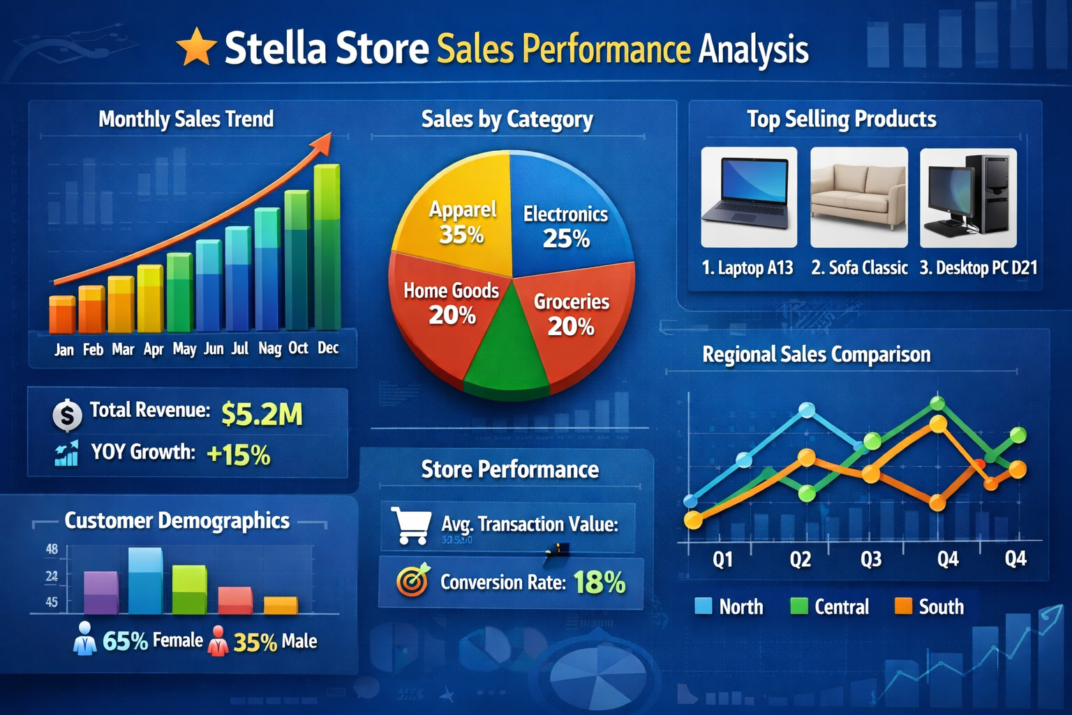 Stella Store Sales Dashboard